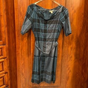 Burberry blue plaid dress, women’s size 10